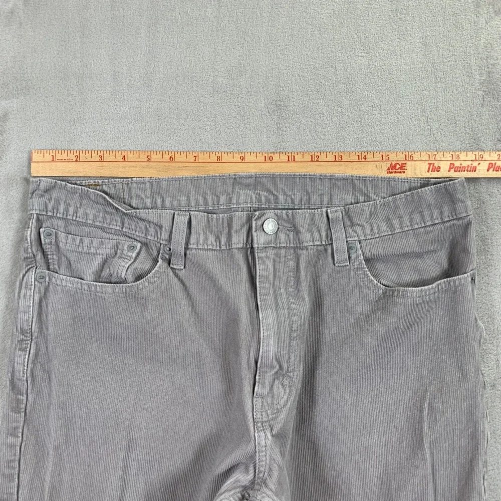 Levi's 511 Slim Corduroy Pants Mens 38x32 Grey Stretch Five Pocket Cords Casual